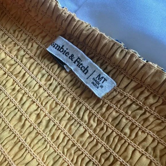 Abercrombie & Fitch Mustard Floral Long Sleeve Dress - Picture 5 of 6